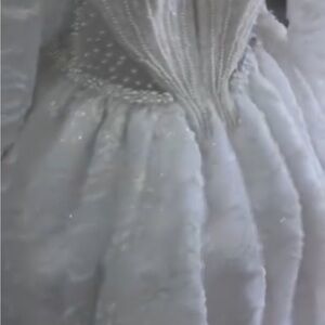 White Embellished Sweetheart Wedding Gown